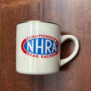 Vintage Championship Drag Racing Mug - Classic Cream